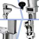 Commercial Can Opener Heavy Duty, 16" Stainless Steel Manual Table Can Opener for #10 Cans up to 10" Tall, Industrial Kitchen Tool with Cast Steel Base & Stainless Steel Blade, Size: 16"