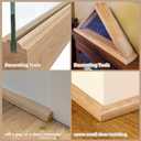 DoubleFill 2 Pack Red Oak Quarter Round Molding Trim 47'' × 3/4" × 3/4" Unfinished Solid Hardwood Quarter Round Moldings for Floors, Baseboards, Cabinets, DIY Projects