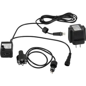 Sunnydaze 40 GPH Submersible Water Pump  12V Small Fountain Pump with Adjustable Flow, LED Light & Transformer for Fountains, Bird Baths, Aquariums