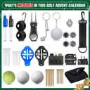 Golf Advent Calendar 2025 for Men Teen Boy, 24-Day Christmas Count-down Calendar for Father, Husband, or Boyfriend, Perfect Holiday Gift Featuring Golf Balls, Tees, Ball Markers