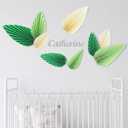 Hanging Paper Fans Paper Leaves Green Decoration for Spring Safari Jungle Birthday Baby Shower Wedding Party Backdrop Decorations Playroom Classroom Bulletin Board Wall Ceiling Decorations