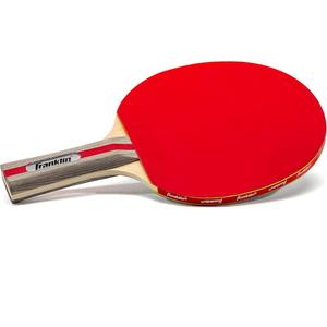 Franklin Sports Ping Pong Paddle - Performance Table Tennis Racket - Wooden Pro Style Paddle with Rubber Surface - Red + Gray