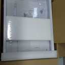 14x18 Medicine Cabinet Recessed, Medicine Cabinet Without Mirror, 304 Stainless Steel Medicine Wall Niche with Double Shelves, Matte White