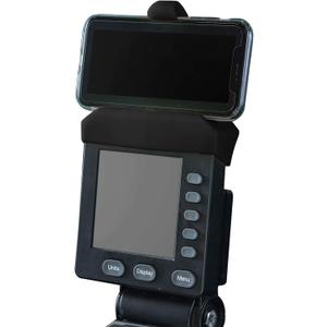 Vapor Fitness Phone Holder Made for PM5 Monitors of Concept 2 Rower, SkiErg and BikeErg - Silicone Smartphone Cradle Compatible with Concept 2 Rowing Machine. Ideal Rower Accessories (Black)