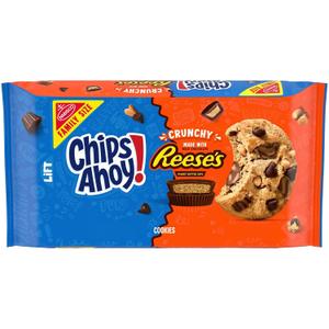 CHIPS AHOY! Reese’s Peanut Butter Cup Chocolate Chip Cookies, Family Size, 14.25 oz (EXP 09/07/25)