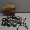 Jamarco 10Pcs 2.5" Inch Round Led Marker Lights Clear Lens 13 Amber LED Reflectors, 2.5 Inch Round LED Truck Trailer Clearance Side Marker Lights w/Light Grommets and Wire Pigtails 12V Waterproof