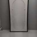 Qunclay 1 Pack 16x30 Inches Black Double Vinyl Record Frame with Double white white Matting Record Album Frames for 12x12 Lp Covers Vinyl Display for Home Office Wall Decor