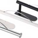 Paper Towel Holder, Easy Tear Wall Mount Under Cabinet with Damping Function, Stainless Steel Paper Roll Holder Adhesive or Screw for Bathroom (Silver)