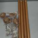 Wood Double Curtain Rods for Windows 36 to 88:Boho Wooden Double Rod Curtain Rods for Farmhouse Livingroom Bedroom 1Inch Heavy Duty Adjustable Dual Curtain Rod Decorative Imitation Wood Grain