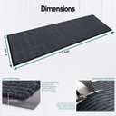 Durable Rubber Door Mat - Heavy Duty, Indoor/Outdoor, Easy Clean, Waterproof, Low-Profile Mat for Entry, Patio, Garage - Stylish (Charcoal, 5' x 3' (Mud Trapper))