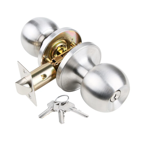 GSCZ Door Knob with Key for Bedroom Door Locks with Keys, Stainless Steel Doorknob with Lock and Key, Ball Door Handle with Key Doorknob with Lock and Key