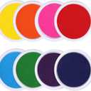 MoloTAR 8 Colors Rainbow Washable Large Ink Pads for Rubber Stamps Kids (Pack of 8)