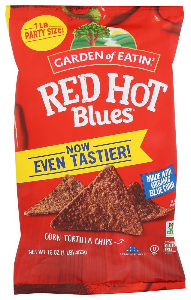 GARDEN OF EATIN CHIP TRTLA RED HOT BLUE ORG3, 16 OZ, PK- 12, BB 11 FEB 2026