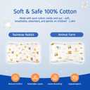 Toddler Pillow with Pillowcase, Breathable & Cozy Machine Washable Kids Pillow with Pillowcase, 21.6x13.8 Ergonomic Children Pillow for Boys and Girls Aged 6-12 (Rabbit, Height 3)