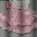 IBTOM CASTLE Toddler Birthday Girls Princess Party Outfit Polka Dots Top Shirts Tutu Skirt Set Ears Cake Smash Costume 6M