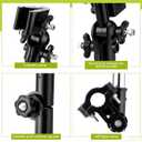 Yaocom 2 Set Adjustable Umbrella Clamp for Chair and Wrenches Universal Clip on Wheelchair Umbrella Mount Holder for Stroller, Golf Cart, Beach Chair, Bicycle, Bleacher, Patio, Fishing