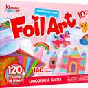 Klever Kits Foil Art Kit for Kids - Arts & Crafts Supplies, Mess Free Coloring, Foil Foam Stickers, Creative Travel Toys, Birthday Gifts for Boys & Girls Ages 4 and Up