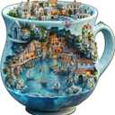 Wooden Puzzles for Adults - Seaside Town Wooden Puzzle, Unique Shape Wood Jigsaw Puzzle for Adults, Wood Puzzles Adult, Gifts for Friends and Family, Wall Art Home Decor (250pcs 13.4 * 13in L), Large