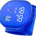 Rechargeable Wrist Blood Pressure Monitor for Home Use, Automatic BP Machine with LED Display, Dual Users 120 Memory, One-Button Operation & Adjustable Cuff, Portable Carrying Case Included