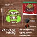 2 x Gaming Ornament - I Can't Hear You I'm Gaming 2025 Acrylic Xmas Gamer Ornaments for Christmas Tree Acrylic Christmas Video Game Ornament - Decor Control for Men Gamers Teenagers and Kids Boy