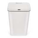 SIMPLI-MAGIC 79502 13 Gallon Touchless Sensor Trash Can, Rectangle Garbage Bin, Perfect for Home, Kitchen, Office, White
