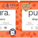 Pura Sensitive Skin Baby Diapers | Size 4 (18-31 lbs) | Bulk, Hypoallergenic, Totally Chlorine Free, Fragrance Free, | 9 Packs of 22 (198 Diapers)