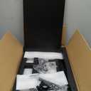 Small Standing Desk with Wheels, Mobile Stand Up Desk, Portable Standing Table on Wheels for Walking Pad, Rolling Computer Desk Adjustable Height, Tall Table (Black)