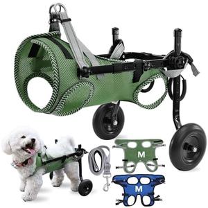 Updated Dog Wheelchair for Back Legs, Small Dog Wheelchair Carts with Wheels, Light Weight Wheelchair for Leg Support Helps Senior, Injured, Paralyzed,2pcs