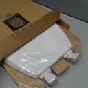 Bemis White Elongated Plastic Toilet Seat with Cover (Model 1B5109227A) – Easy-Clean Quick-Release Hinges