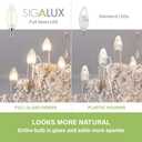 Sigalux E12 LED Bulb Candelabra Base Dimmable, 60W Equivalent Soft White, Type B Filament Candle, 12 Pack