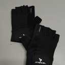 ATERCEL Workout Gloves for Men and Women, Exercise Gloves for Weight Lifting, Cycling, Gym, Training, Breathable and Snug fit (Black) XS