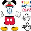 10 Pcs Cruise Door Magnet, Captain Mouse Cruise Door Decorations,Funny Mouse Ears Magnet for DCL Cruise& All Major Cruise (Blue)