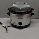 Crock-Pot 5-Quart Smudgeproof Round Manual Slow Cooker with Dipper Silver