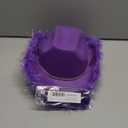 Cowboy Hat with Heart Sunglasses - Cowgirl Hat with Feather Boa Brim for Women&Men,Bachelorette Party Halloween (Purple)