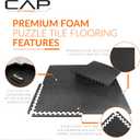 CAP Puzzle Exercise Mats | 1/2 Thick EVA Interlocking Foam Tiles for Home Gym Flooring | Multiple Options
