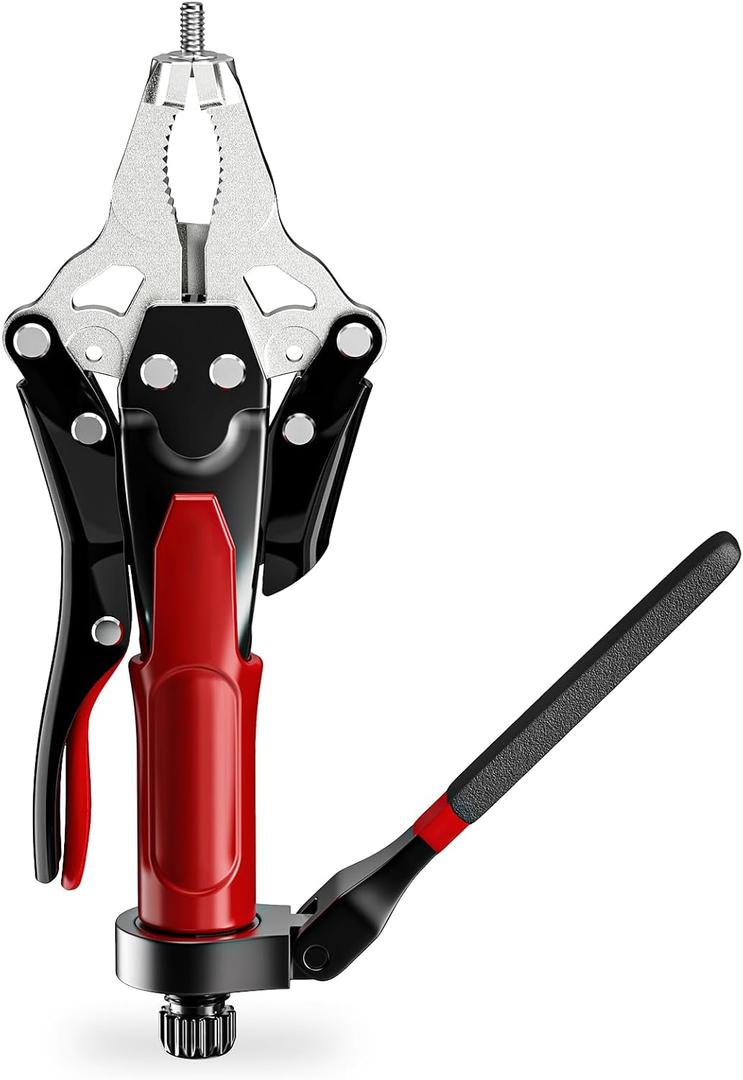 BOYISEN 4-in-1 Multi-Function Tool - Locking Pliers, Socket Wrench, Bolt Extractor & Screwdrive, 4-23mm Adjustable Chrome-Moly Steel Jaw, 90 Pivot for Tight Spaces & 360 Ratchet to Save Effort