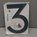 Montague Metal Products MHN-12-F-HG1-3 Solid Brushed Aluminum Modern Floating Address House Numbers, 12", Powder Coated Hunter Green