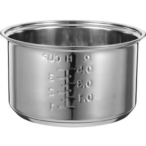 Stainless Steel Rice Cooker Inner Pot Universal Replacement Liner for Electric Cooker Suitable for Boiling Steaming and Porridge Cooking 6.69X6.69X3.74 Inches