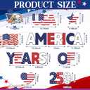 RattanView 12 Pcs Large 250th Anniversary Yard Signs Decoration 4th of July 250th Patriotic USA Flag Eagle Lawn Decoration with Stakes for 1776-2026 Commemorative Outdoor Decor