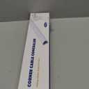 136in Corner Cable Concealer, Large Corner Cord Hider, Wire Covers for Cords, Paintable Corner Cord Cover, Cable Management Channel Cable Raceway for Wall, Floor Baseboard, Ceiling -8 X L17in (White)