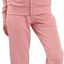 Womens Sweatsuits Set 2 Piece Jogging Suits Zip Hoodie Sweatpants Tracksuit Training Outfits (X-Large, Pink)