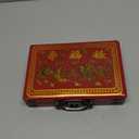 TOYANDONA Mahjong Box Only Mahjong Storage Box Wood Potable - Game Organizer with Handle Chinese Storage Case Game Tiles Empty Container