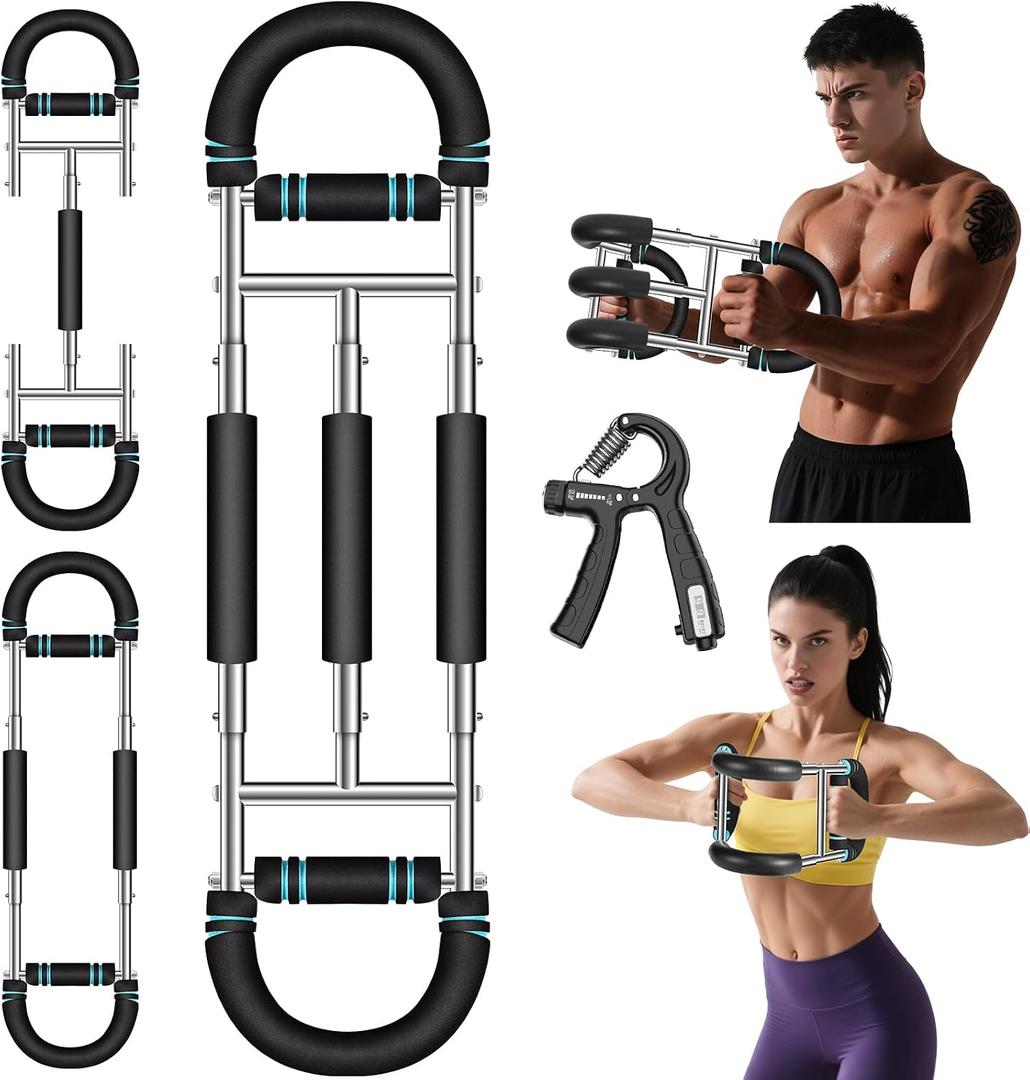 Twister Arm Trainer with Grip Strength Trainer, 20-270lbs Adjustable & 20-160lbs Foldable Options, Chest Workout Equipment, Arm Trainer for Men Women, Home Gym Strength Trainer,Chest and Arm Exerciser