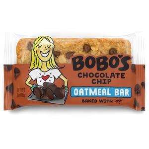 Bobo's Chocolate Chip Oat Bars, Gluten Free, Non-GMO, Whole Grain Oats, Pack of 12 | Snack Bars | On-the-Go | Made with Simple Ingredients