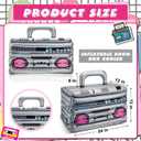 Cunhill 1 Piece Inflatable Boom Box Beverage Cooler Summer 80s 90s Theme Party Decorations Inflatable Cooler Radio Blow up Boom Box Birthday Drink Favors for Retro Nightclub Party Hip Hop Supplies