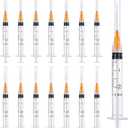 100 Pack 2.5ml/cc Lab Syringes Luer Lock with 25Ga 1 Inch(25mm) Needle, Disposable Individually Wrapped for Scientific Labs, Feeding Small Animals, Dispensing, Applicator, Watering