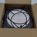 Kanwone 3 Tiered Serving Stand with White Porcelain Plates, 10" Round Tray, dessert table display set, Black Metal Stand, Versatile & Durable
