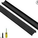 Ravinte 6 Pack Finger Pulls for Cabinets 300mm/11.81" Length Black Pulls