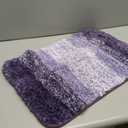 OLANLY Bathroom Rugs Mat 24x16, Extra Soft Absorbent Microfiber Bath Rugs, Rubber Backing, Quick Dry, Machine Washable Bath Mats for Bathroom Floor, Tub and Shower, Home Decor Accessories, Violet