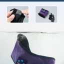 Lullaband Bluetooth Headband Headphones, Sleep Headphones for Side Sleepers, Comfortable Headband with Thin Speaker Microphone Handsfree Gift (Dark Purple)